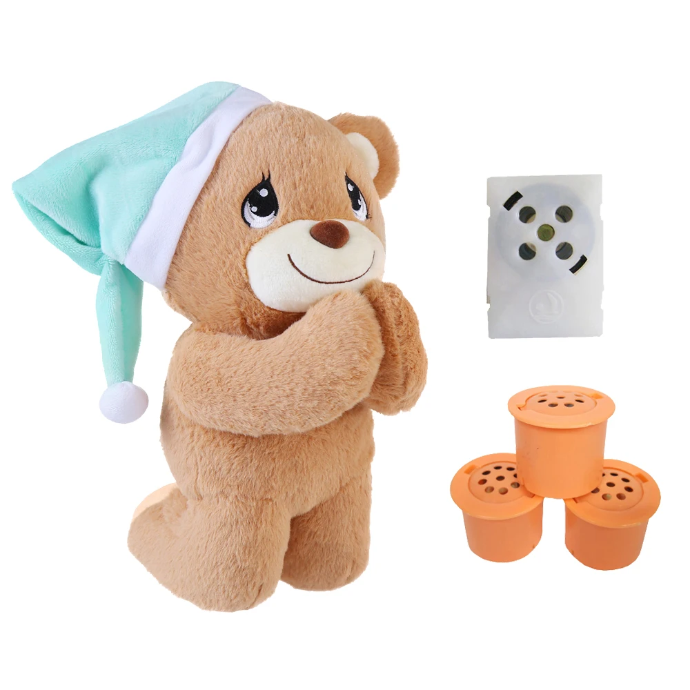 Оптовая продажа, детский спящий музыкальный плюшевый медведь, молитвенный медведь на заказ, молитвенные игрушки с музыкальным чипом