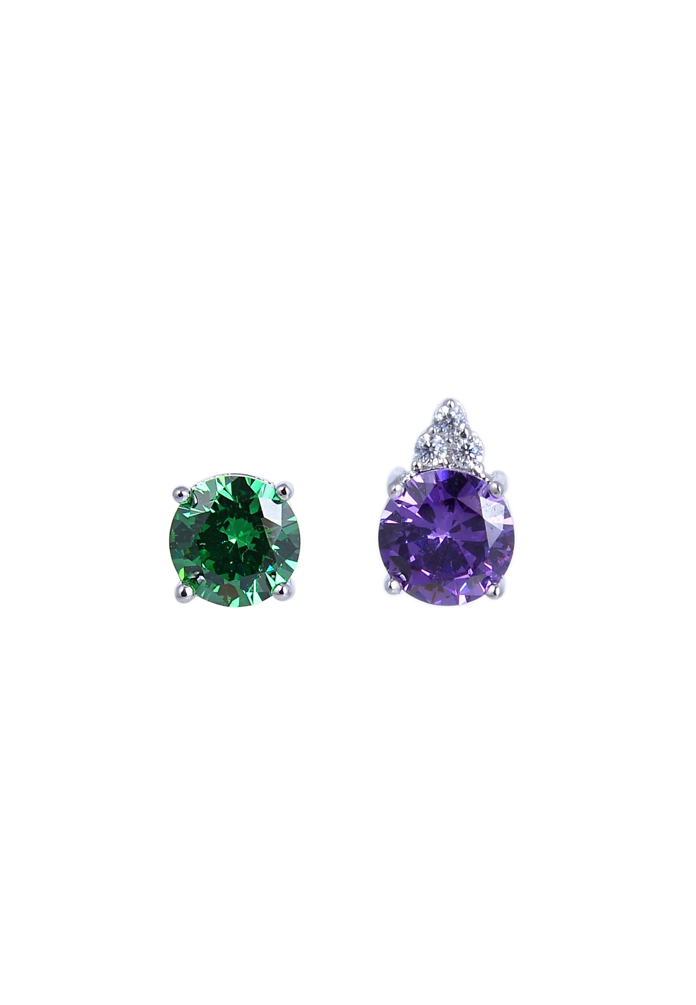 
New Style Deep Amethyst Emerald Earring Stud Set Pack 
