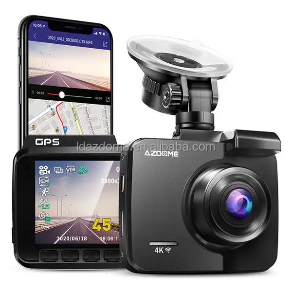 AZDOME GS63H 4K Built in GPS WiFi Car DVR Recorder Dash Cam Dual Lens Vehicle Rear View Camera Camcorder Night Vision Dashcam