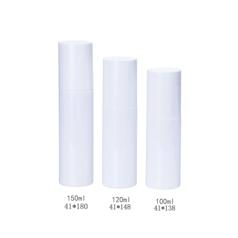 Eco friendly cosmetic lotion container 80ml 100ml 120ml 150ml spray packaging bottle PET plastic bottles