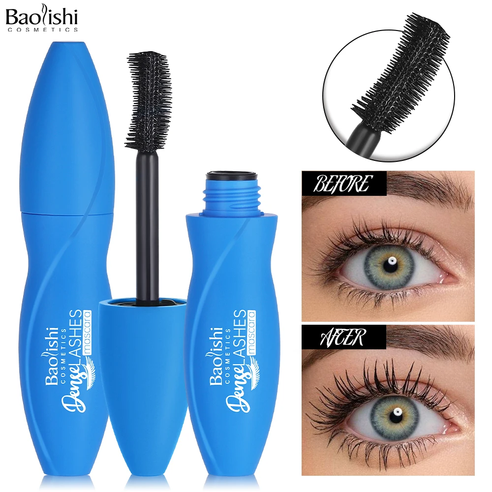 Wholesale private label vegan mascara waterproof long lasting  mascara with slim waist tube 5d Silk Fiber Lengthening  Mascara