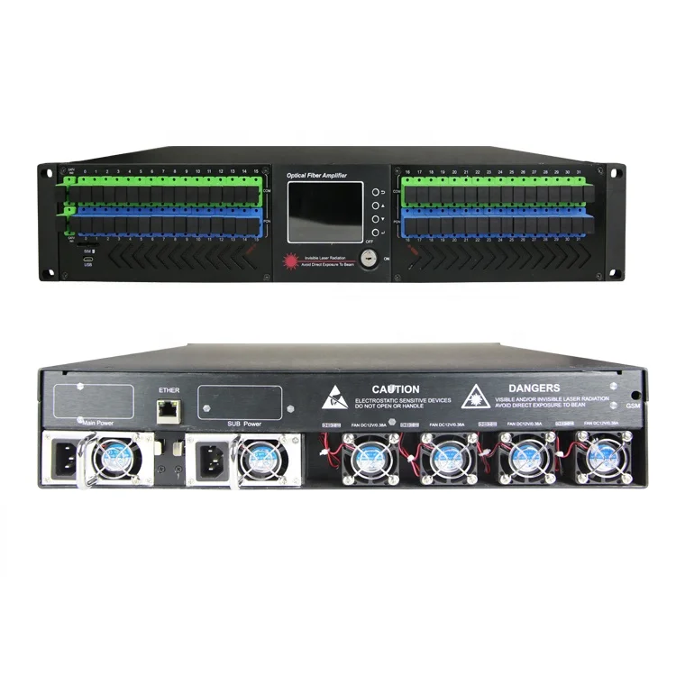 CATV EDFA Optical Amplifier 32*23dBm with WDM+OSW+RF+GSM optional