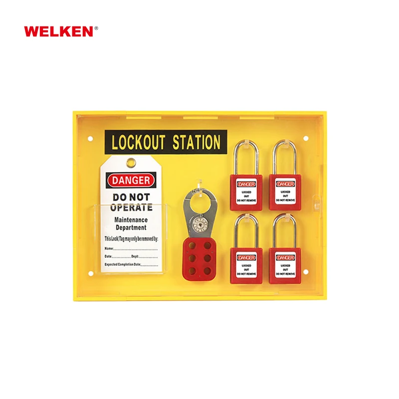 Hot Sale Factory Price 4 Padlock Wall mounted Combination Lockout Station padlock station