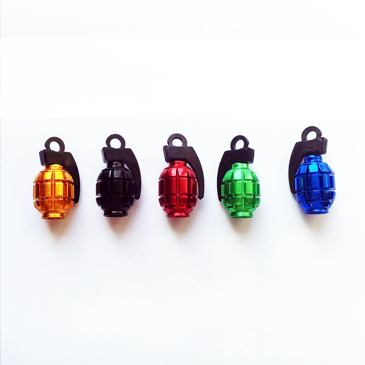 New Style Multicolor Tire Valve Cap Creativity Grenade Tire Valve Cap Fiber Optic Connector Dust Cap