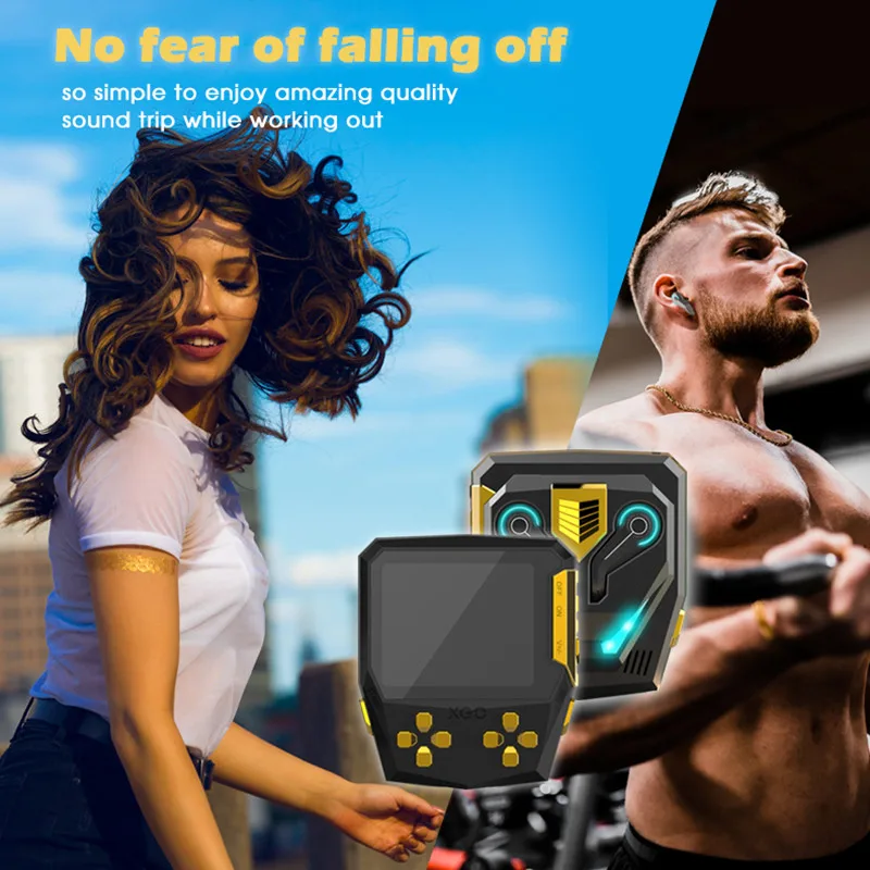 BT 5.0 Wireless Earbud Gaming Headset/Handheld Game Console, TWS Sports Gaming Headset for IOS/Android