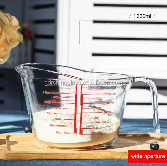  Microwave safe borosilicate glass measuring cups