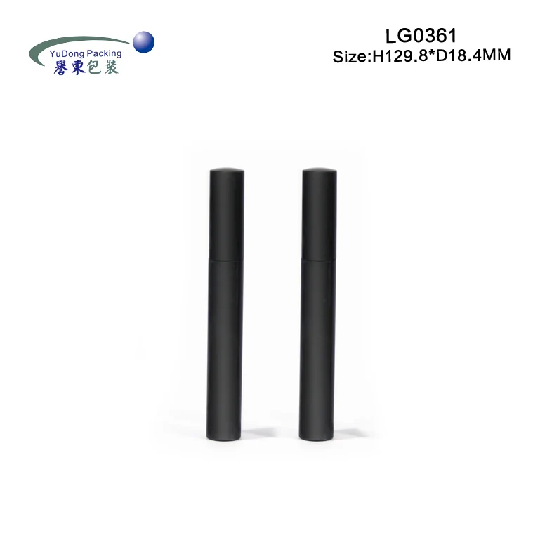 OEM 0,45 унций матовый черный макияж на заказ пустой тушь для туши для ресниц цилиндрические контейнеры для туши для ресниц флакон упаковка с кисточкой