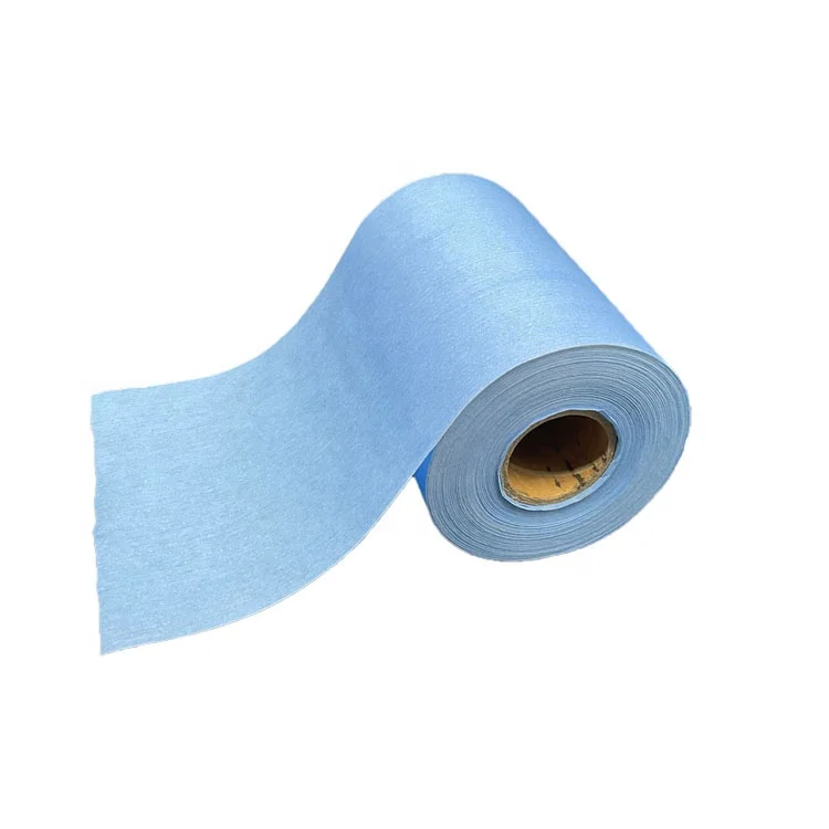 Spunlace nonwoven industrial material for industry cleaning roll wipes