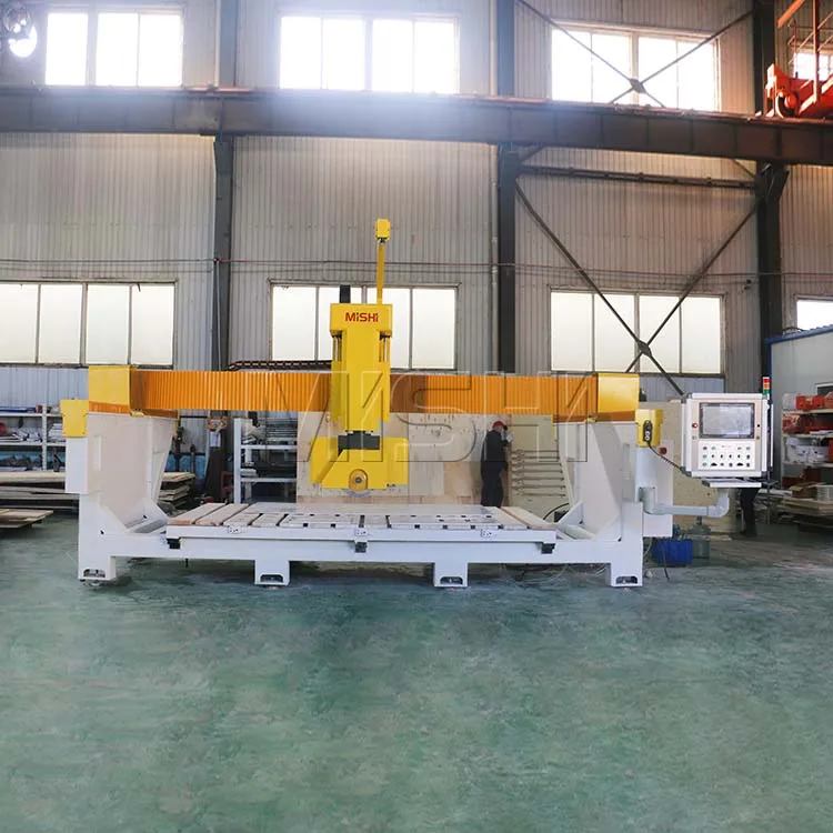 MISHI CNC 5 Axis Stone Bridge Saw Machine With Vacuum Manipulation Marble Cutting Machine for sale