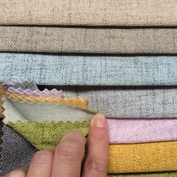 Customized Polyester Linen Sofa Fabric with Various Designs & Colors