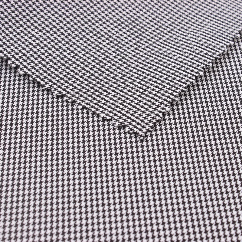 
cation and polyester Houndstooth spandex waterproof elastic fabric for jacket 