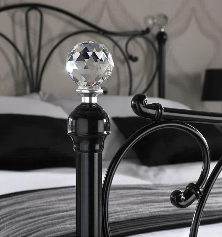 
wholesale hotel modern bedroom designs white metal double bed sell 