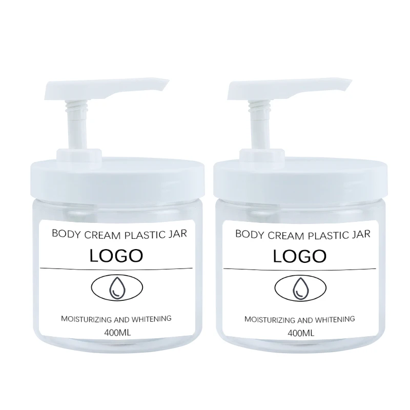 500ml  400ml PET Cosmetics Containers And Packaging Skin Care 89mm Cap Lotion Cosmetic Cream Pump Plastic Jar