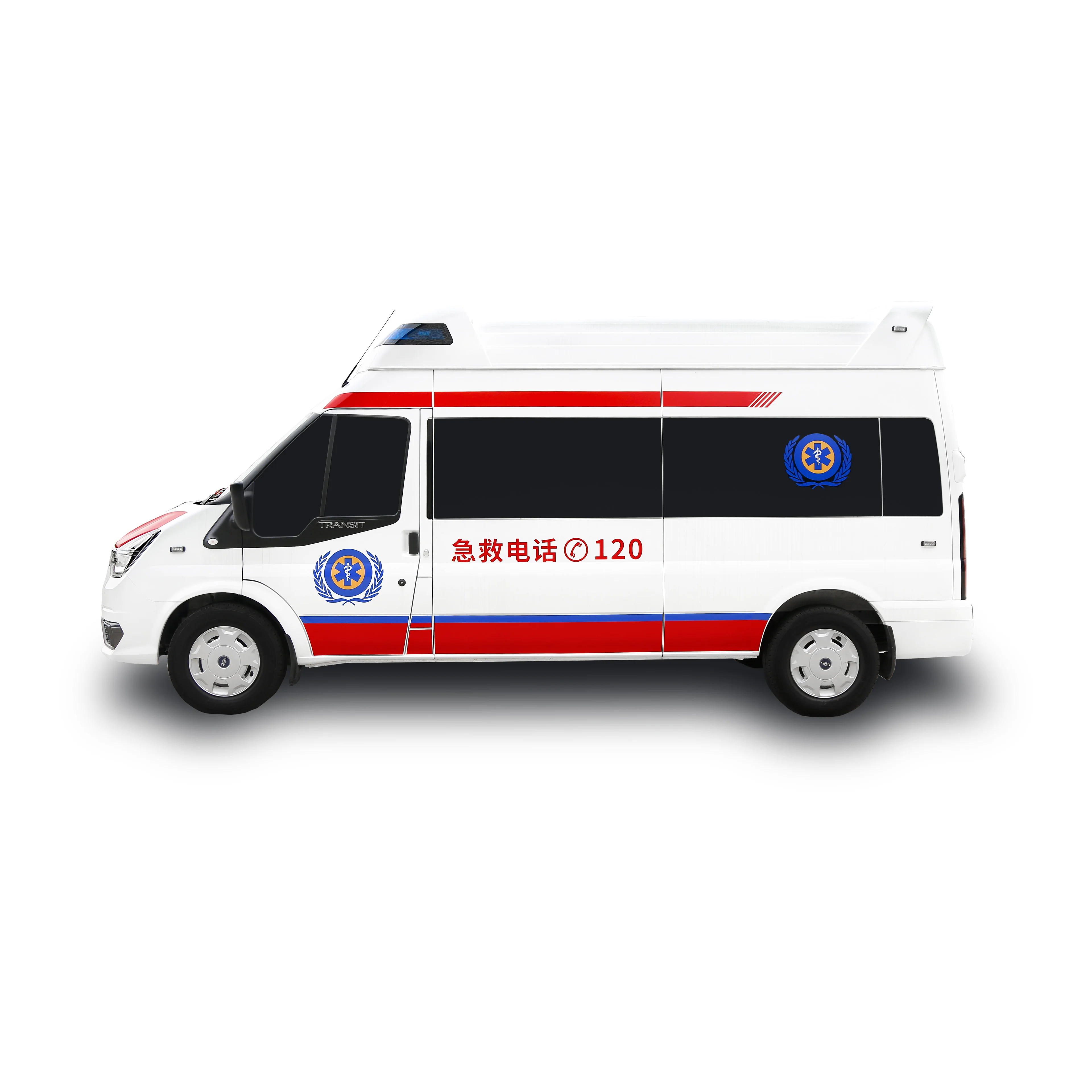 4x2 Ambulance Vehicle Transit V348 PRO Monitoring Hospital ICU Emergency Ambulance Car for Sale
