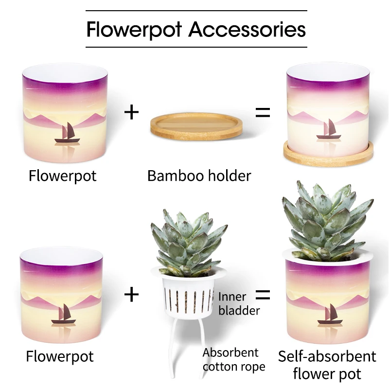 OEM Red Plastic Flowerpot Cylindrical Shape Flower Pot With Hole Tray Custom Patterns And Colors Candy Box Gift Box