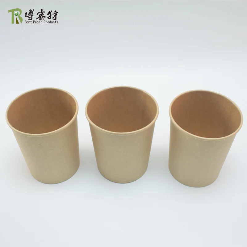 Chinese Disposable Takeaway Food Container Kraft Paper Fast  Packaging 26oz Noodle Bowls Hot Soup Cups