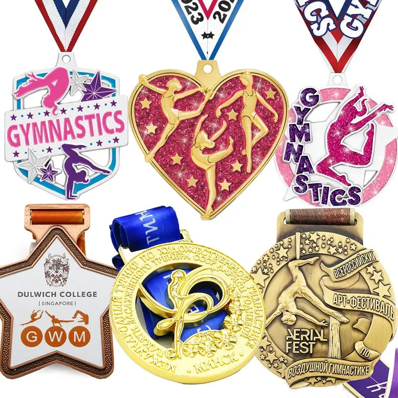 Manufacturer Custom Free Design Metal 3D Star Medal Gymnastics Dance Cheerleading Souvenir Sports Medals