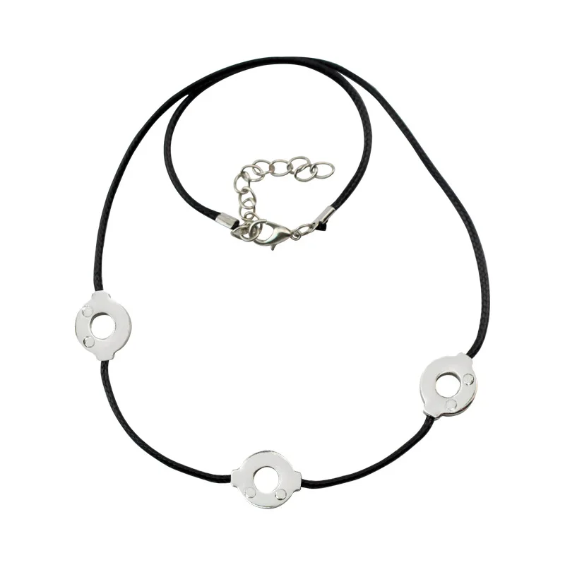 Anime Necklace 48 cm adjustable length anime Uchiba Rimachi necklace with 3 pieces of metal pendant role play
