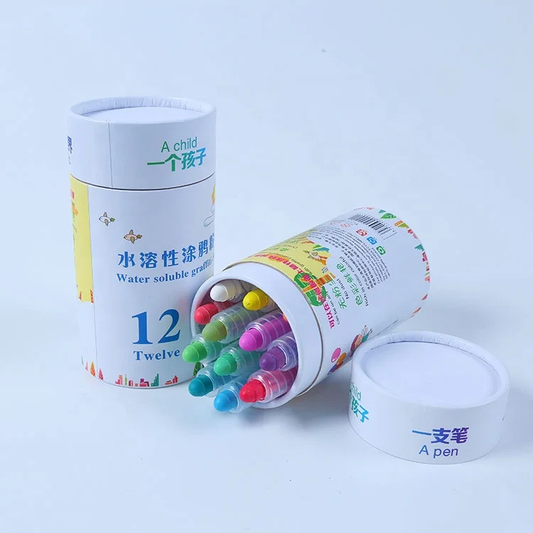 New Arrivals Crayons Creative Educational Kid Soucil Stationary Wax Customized Crayon