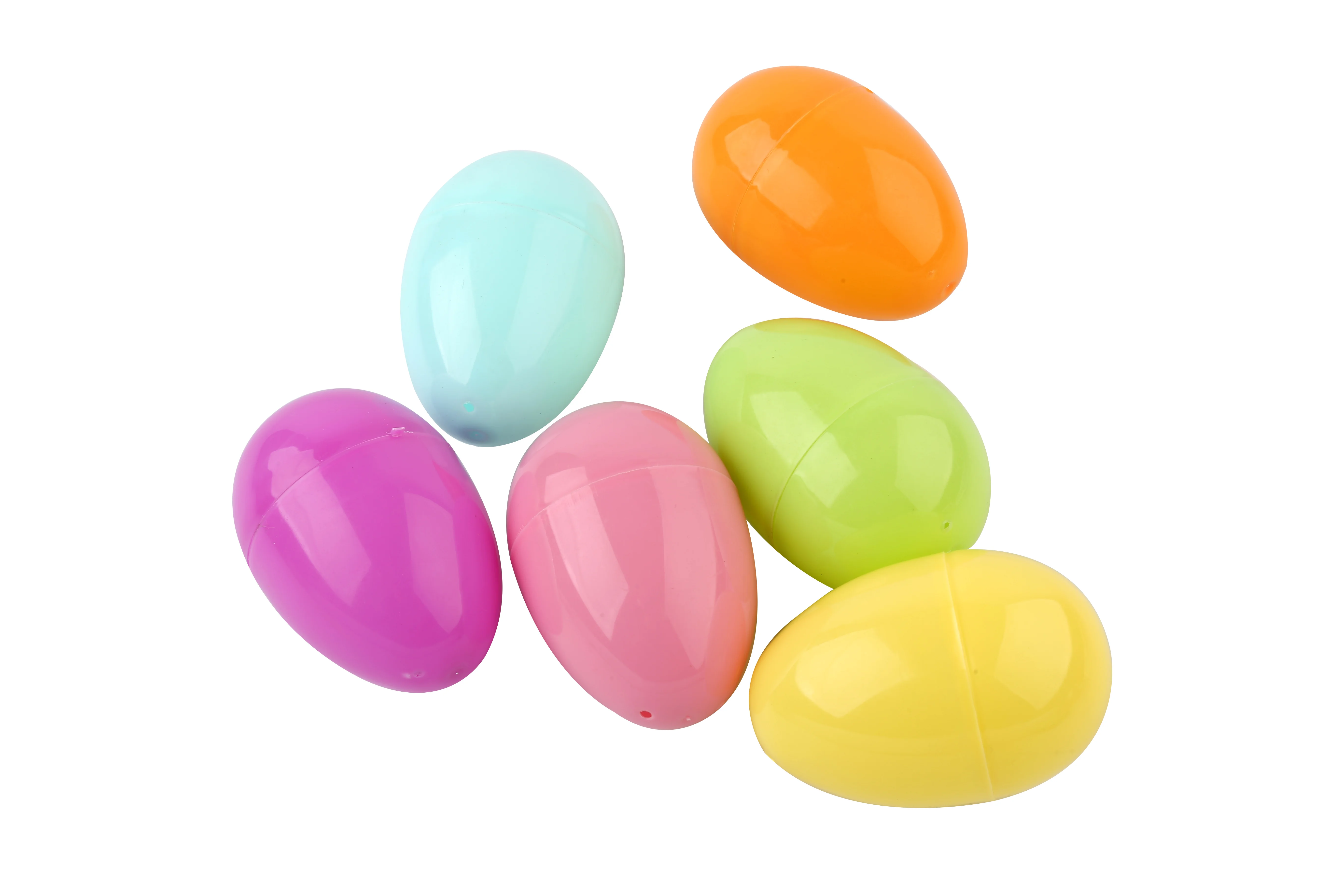 Wholesale custom holiday plastic eggshell Easter printed eggs holiday party children surprise funny eggs