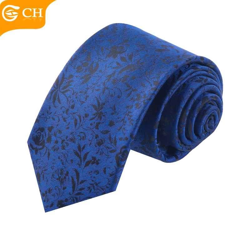 Chinese Brand Manufacturers Wholesale Gentry Blue Elegant Neckties for Men Navy Gentry Woven Custom Polyester Tie
