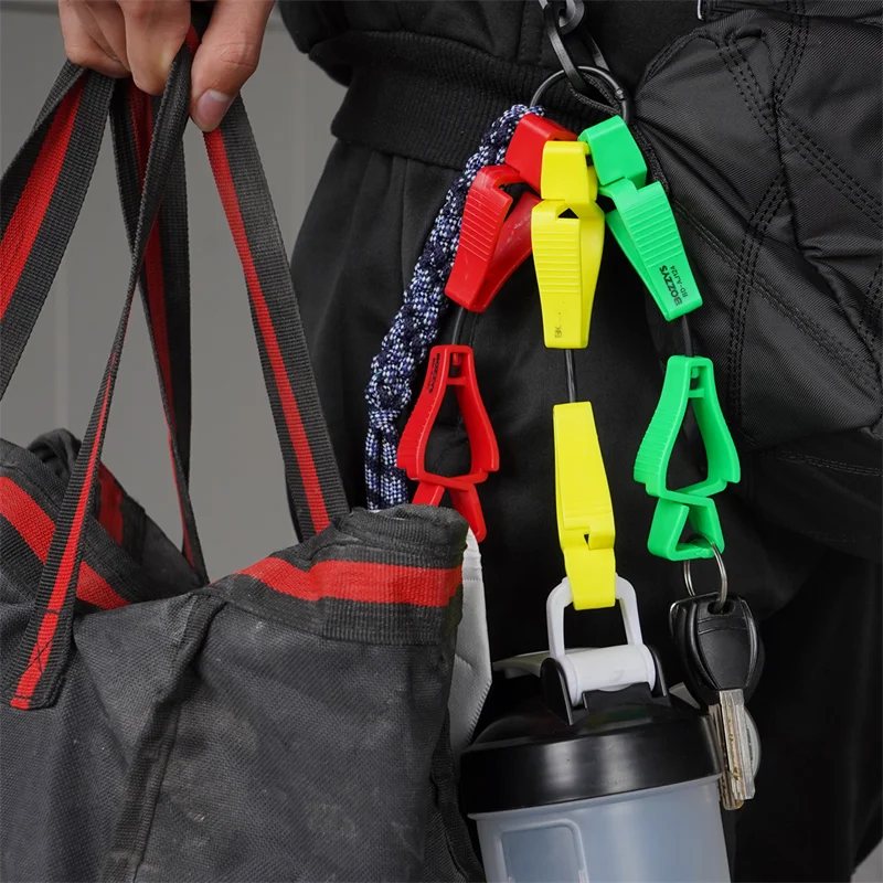 BOZZYS portable safety glove clips holder high vis clipper grabber for worker construction guard labor,glasses helmets glove