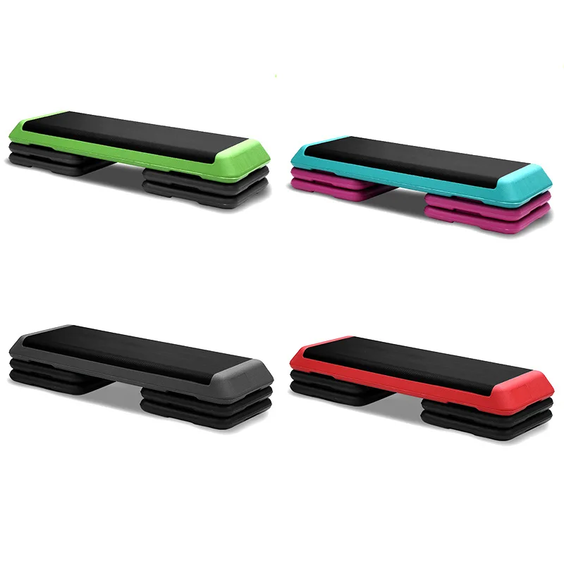 Aerobic Exercise Workout Step Platform with Adjustable Risers for Total Body Fitness