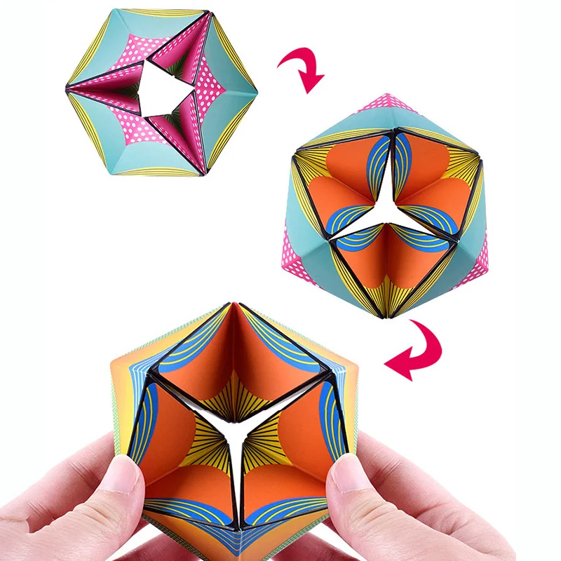 Magic Cube combo Infinity Cube Toy Transforming Geometric Puzzle 3D Fidget Stress Anxiety Relief Magic Cubes