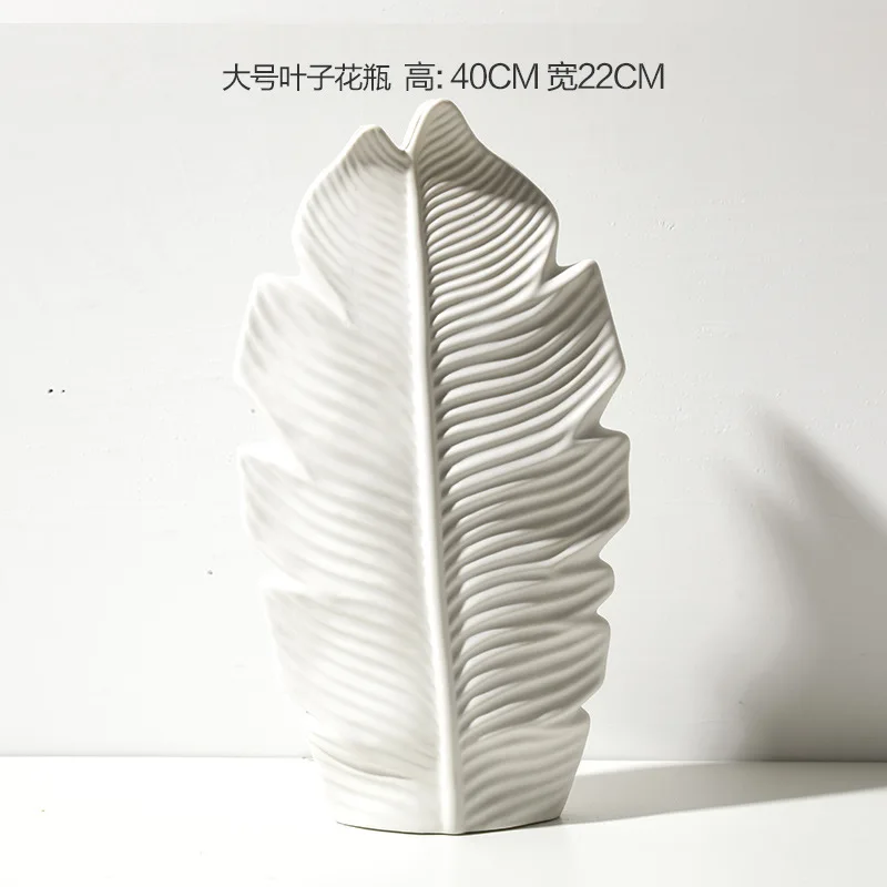 Nordic White Ceramic Vase for Home Decor Elegant Living Room Decoration