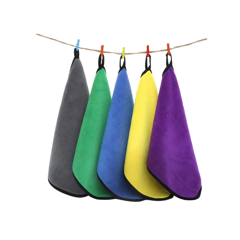 Высококачественное полотенце из микрофибры и кораллового флиса, абсорбирующее и не выцветающее полотенце для мытья автомобиля, салфетка для мытья посуды