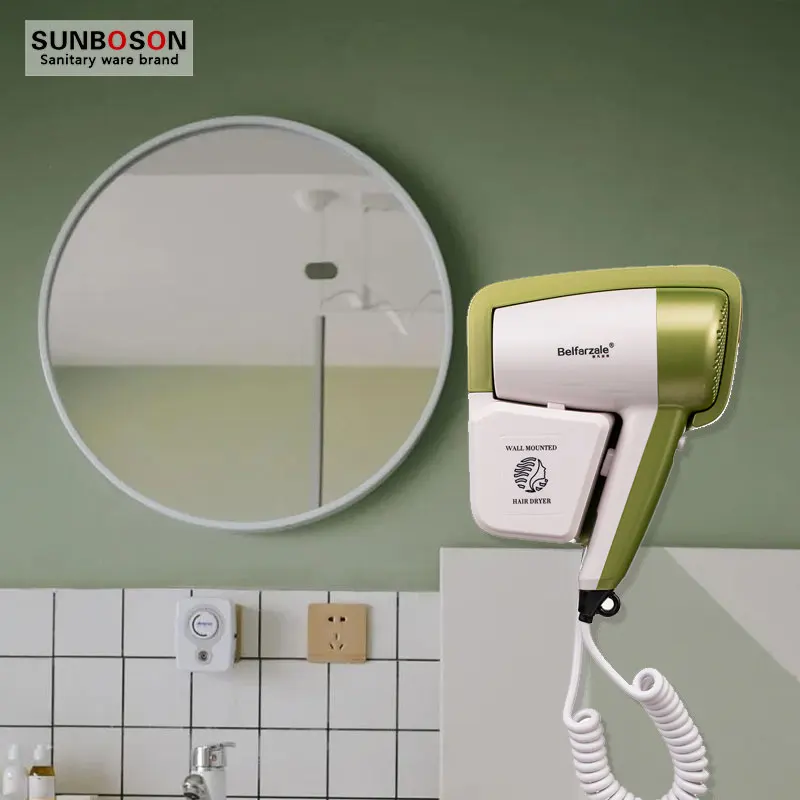 Adjust The Cold Or Hot Wind Professional Colorful Bathroom Mounted Wall Drier Quick Hote Hair Dryer With