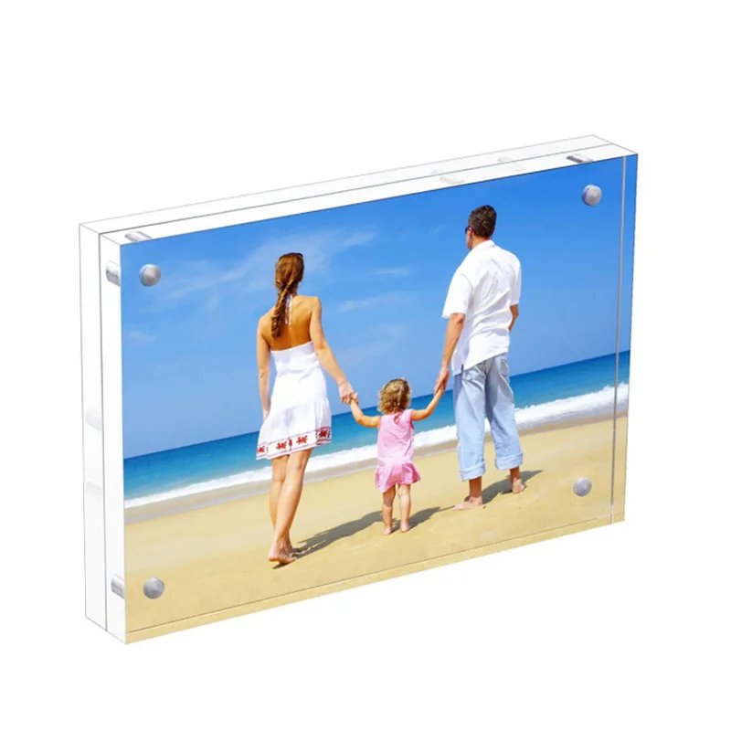 Акриловая рамка для фотографий Настольный держатель прозрачный магнитный