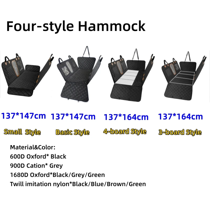 1680D Pet Full Automatic Sewing Customize Shape Waterproof Durable Dog Car Seat Covers Protector For Most Cars Trucks SUV