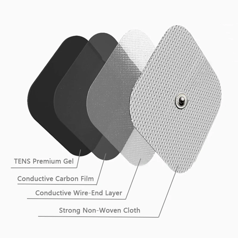 Tens Snap Medic 4 Electrode Machine Replacement Snap Gel In 1 Pads  Tens Unit Muscle Stimulator Tens Electrod