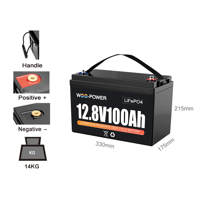 Best Selling 12.8v 100 ah rechargeable lithium-ion battery for UPS