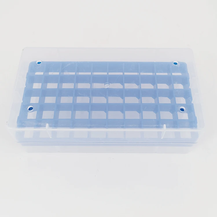 Plastic 50 Wells Cryo Box Laboratory Freezer Box for 1.8ml Cryo Tube