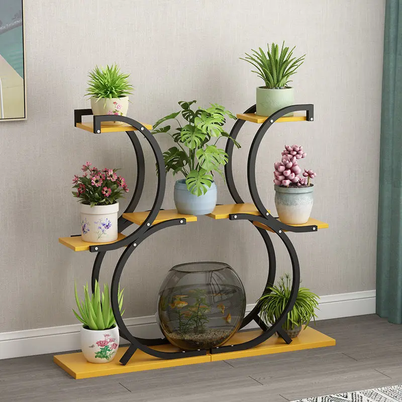 Flower shelf storage balcony creative modern simple living room interior floor-to-ceiling multi-layer flower pot rack