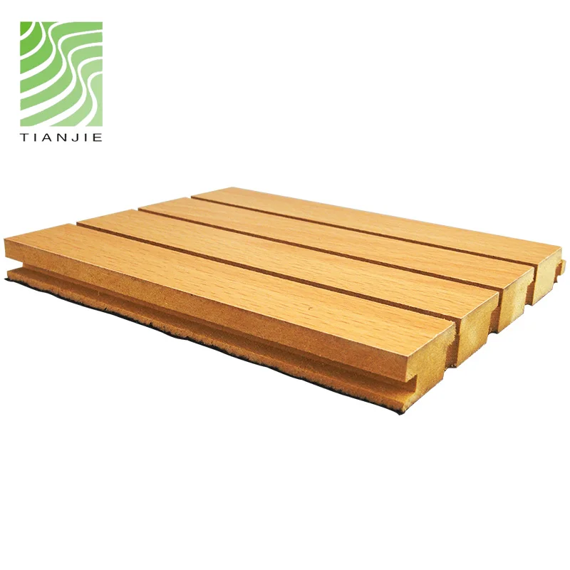 Acoustic panels gymnasium classroom mgo pvc felt soundproof foam grooved acoustic wood wall board