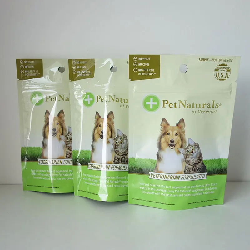 Custom Printing Pet Food stand up pouch, Dog Cat Bird Food Treat Packaging Bag Zipper Lock Plastic Bags