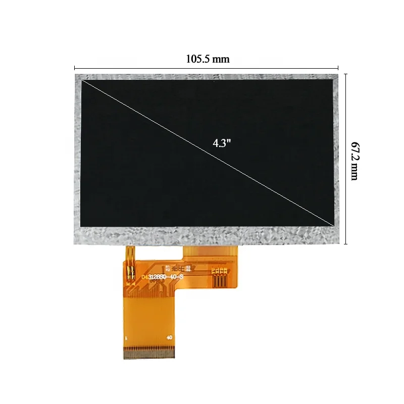 
Chinese manufacturer HD 4.3 inch lcd display panel 480RGB*272 display 40 pin edp connector ips small lcd panel replacment 
