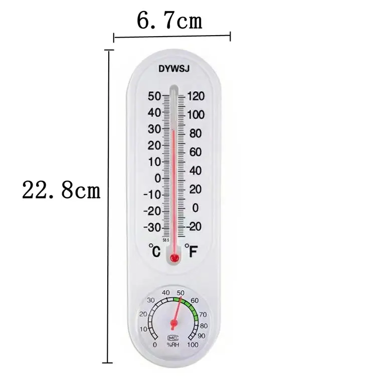 Wall Mounted Thermometer for Indoor Outdoor Home Garden Planting Humidity