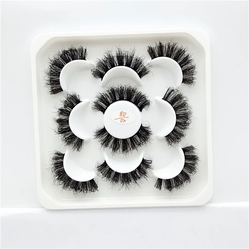3d 5D 8D mink wispy 5 pair eyelashes fluffy thick natural fake eyelashes manufacturers