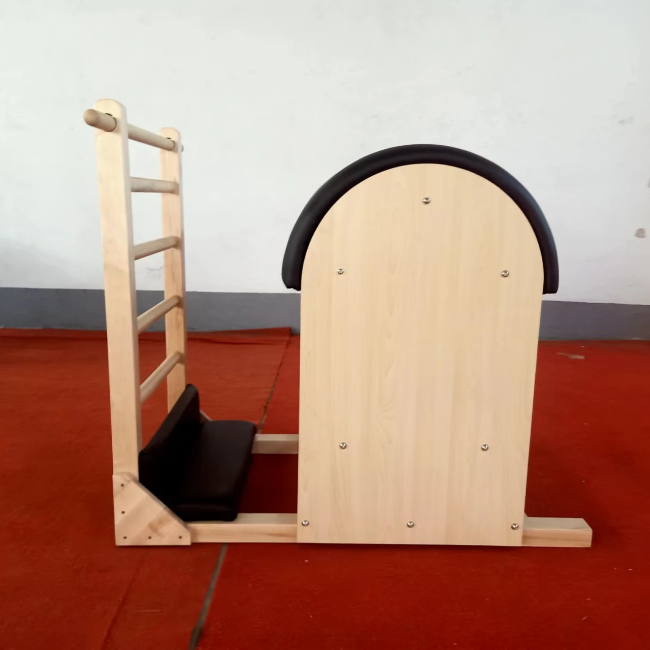 wooden ladder barrel distance adjustable equipment studio reformer pilates ladder barrel