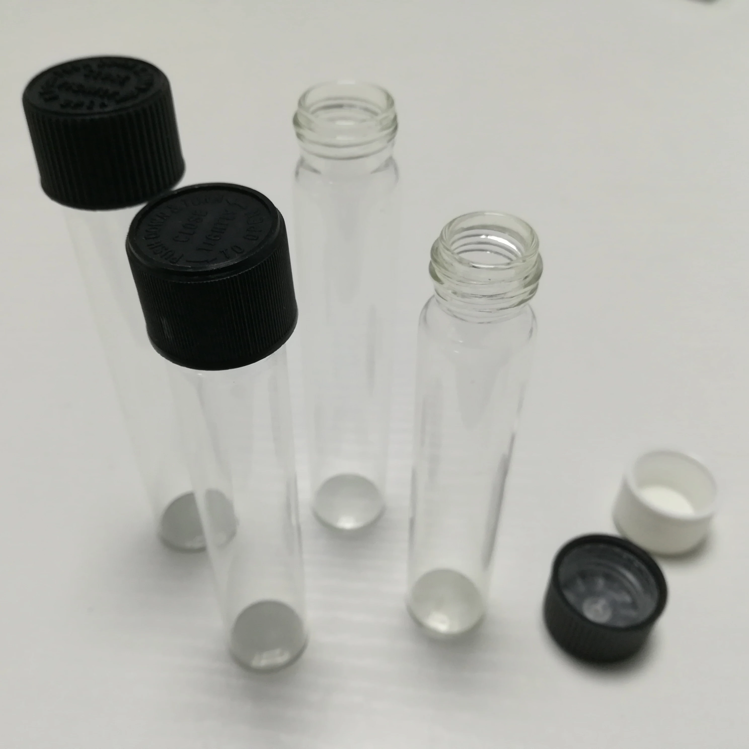 
Custom any size Child Resistant Proof Cap 110mm pre roll tube,weed pre roll glass tube with Screw Top Cap 