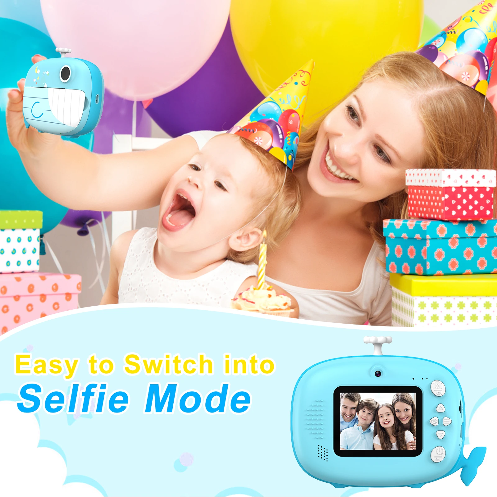 Promotion Digital Children Camera 1080P Hd Cartoon Instant Print Camera For Kids Video Kids camera