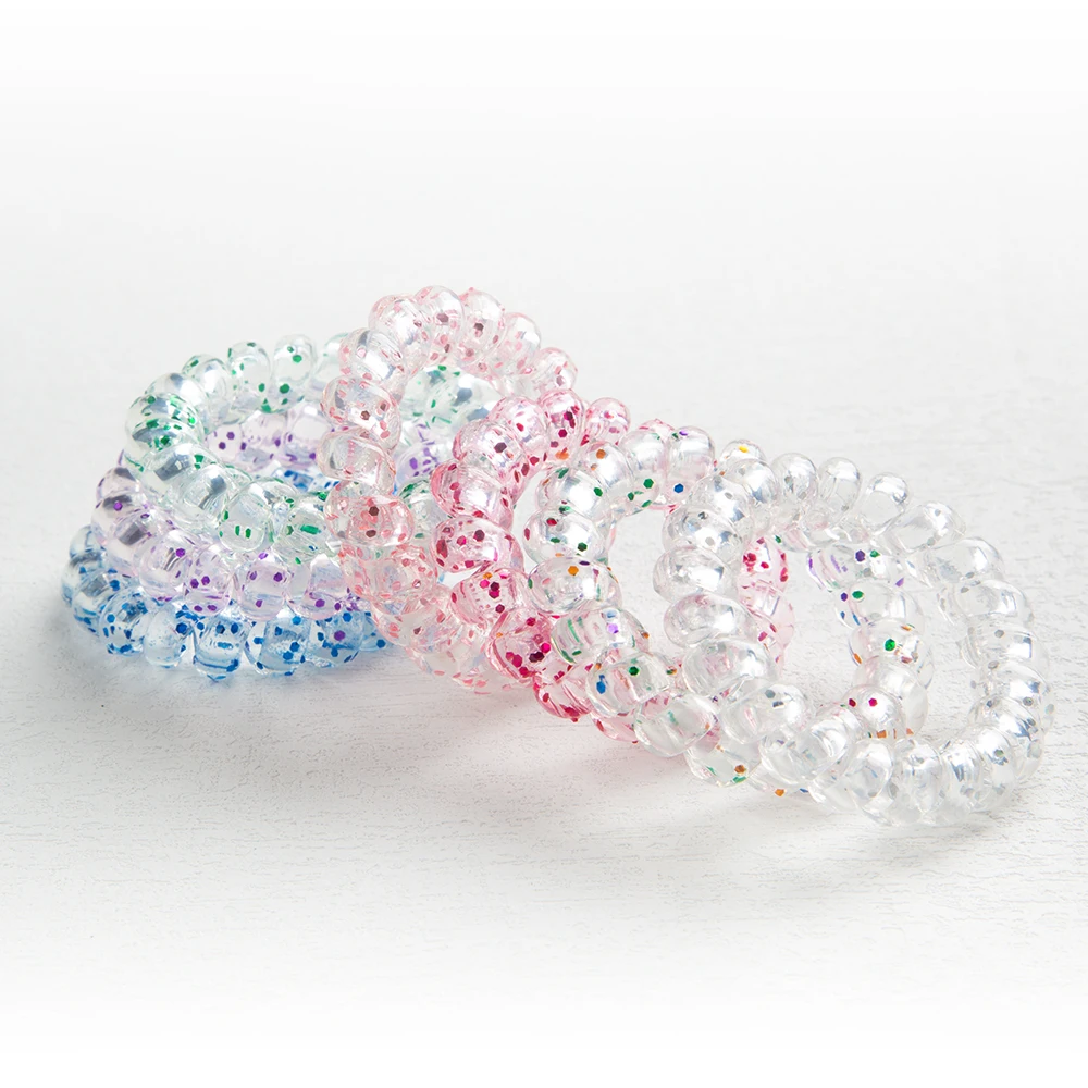 2022 Manufacturers Customized Onion Powder Telephone Cable Hairband Onion Powder Hair Ring