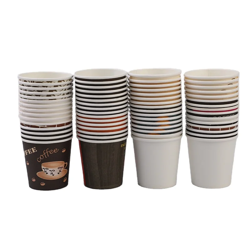 Plain White Disposable Paper Cup 4oz 8oz Paper Coffee Cups
