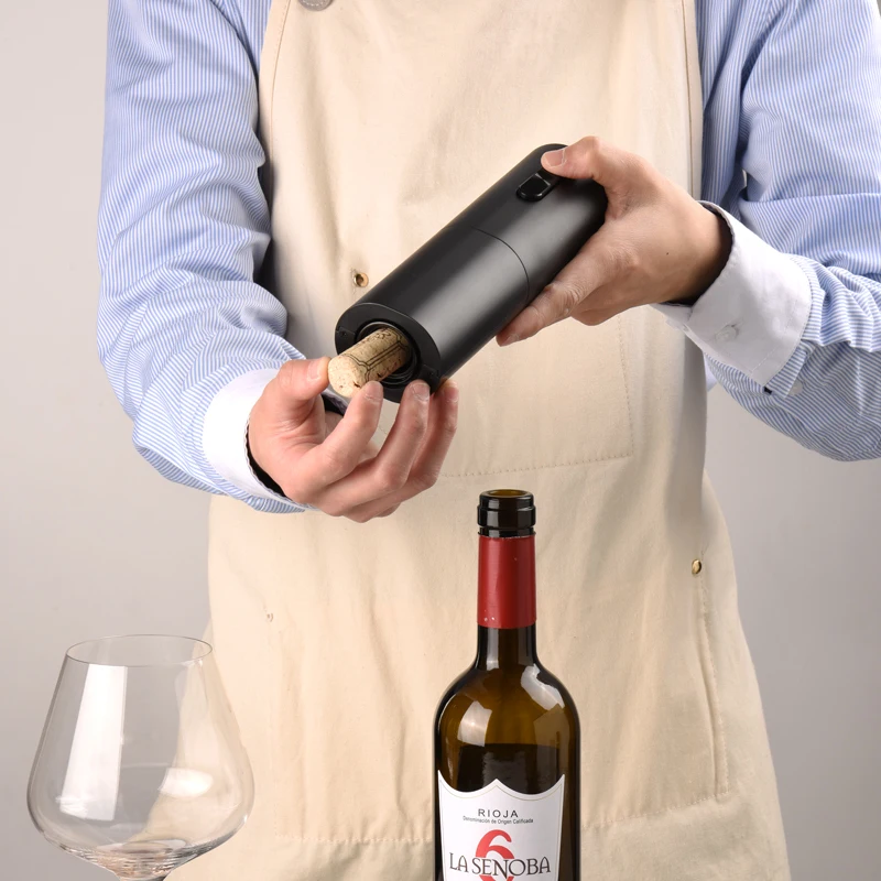 New Developed Oval Shape Battery Operated Cork Screw Electric Wine Bottle Opener