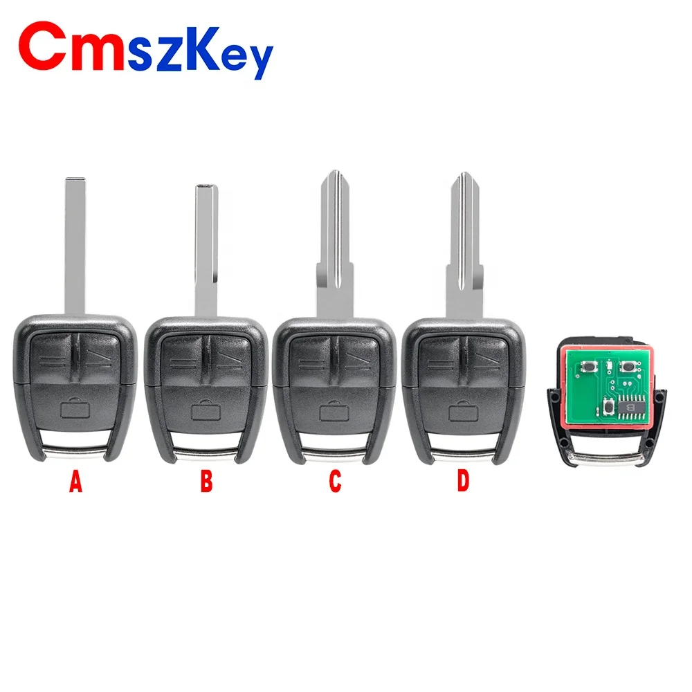 For 2001 2002 2003 Opel Omega Vectra B 3 Button Remote Key Fob 433Mhz ID40 Chip OP2 With Uncut Key Blade