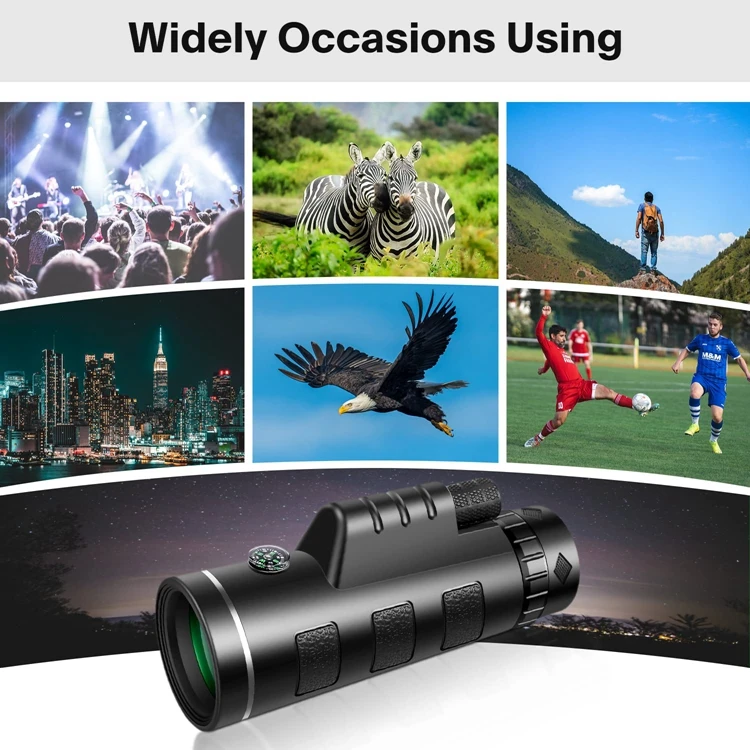 40x60 зум-объектив водонепроницаемый монокуляр ночного видения Высокая Мощность Двойной фокус оптика зум